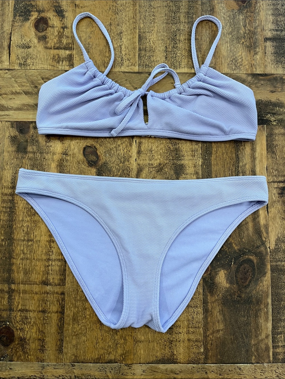 Hollister Lavender Textured Two-Piece Bikini